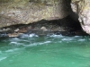A Semi-submerged Cave in the Cliff